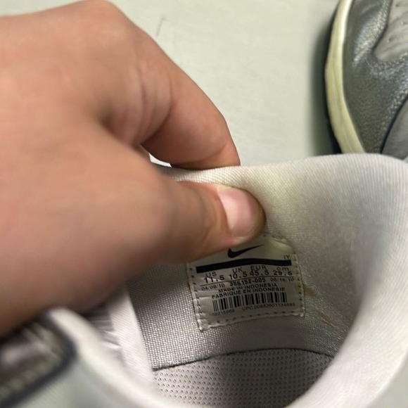 Men's Nike Terminator Low Metallic Silver Sparkle Swoosh Logo Sneakers Size 11.5 - Picture 7 of 8